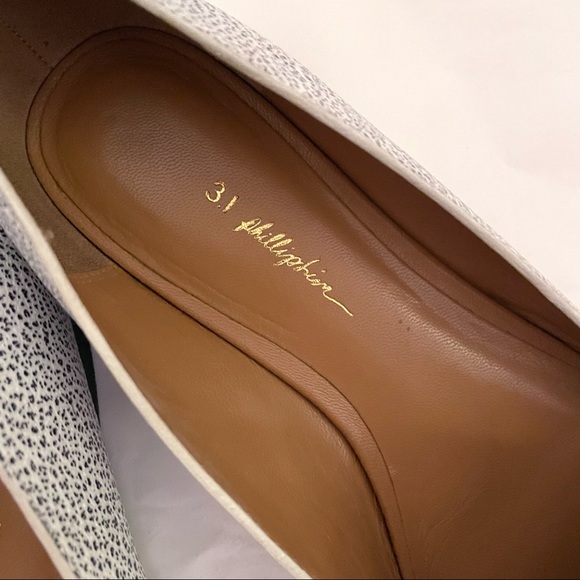 3.1 PHILLIP LIM Page Loafer Flats in Speckled White, Cute Casual Size 37 Shoes - Picture 3 of 5